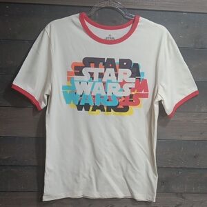 Star Wars White Tee with Multicolor Graphic